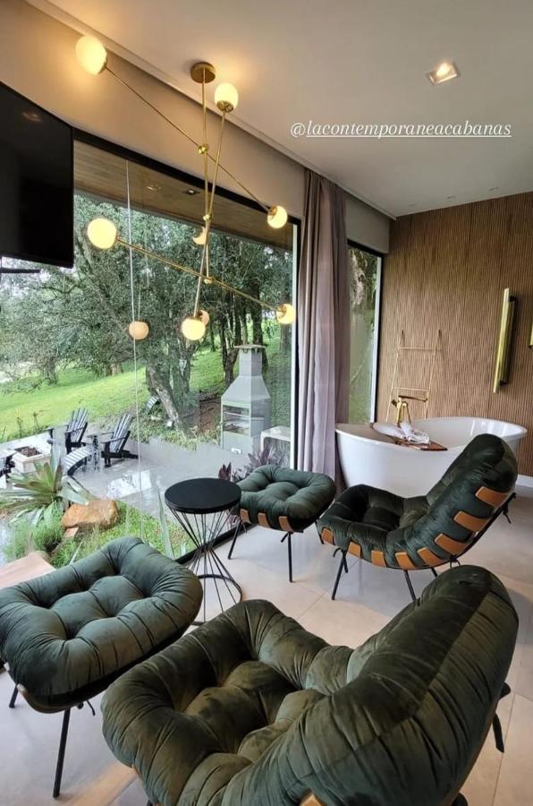 La Contemporanea Cabanas Prox A Cidade Vista Para Ponto Turistico Urubici Luaran gambar
