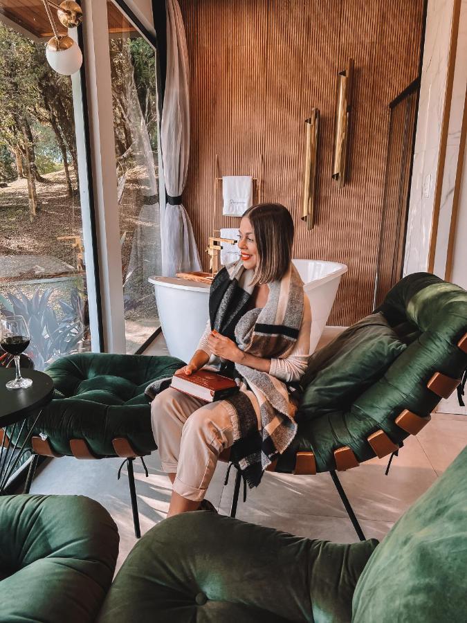 La Contemporanea Cabanas Prox A Cidade Vista Para Ponto Turistico Urubici Luaran gambar