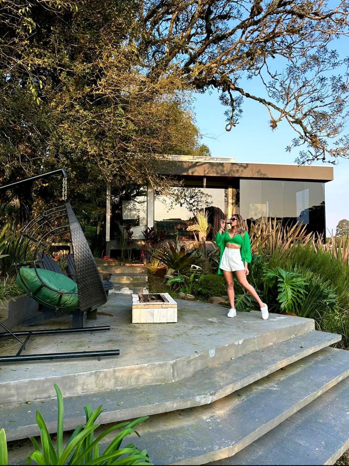 La Contemporanea Cabanas Prox A Cidade Vista Para Ponto Turistico Urubici Luaran gambar